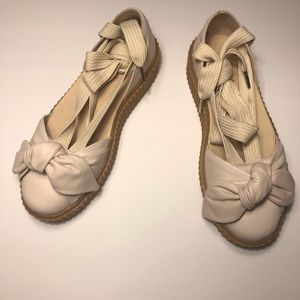 Fenty Puma Bow Creeper Leather Platform Sandals